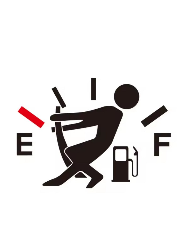 Empty-gas sticker