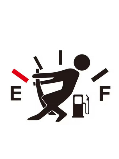 Empty-gas sticker