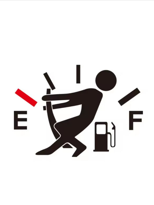 Empty-gas sticker