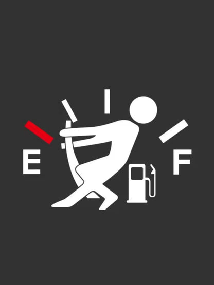 Empty-gas sticker